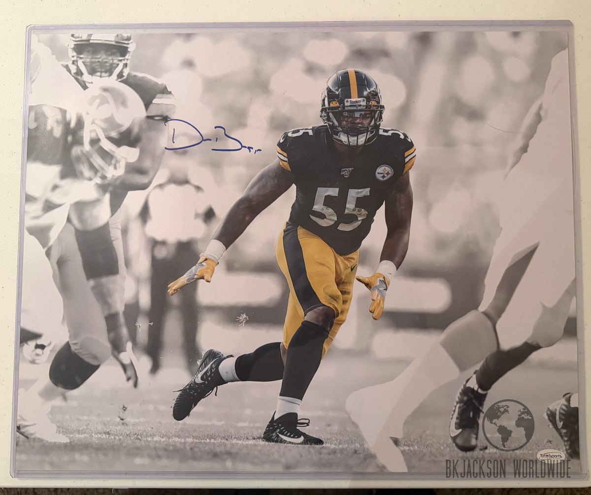 Pittsburgh Steelers Autographed Devin Bush #55 16x20 print with sleeve