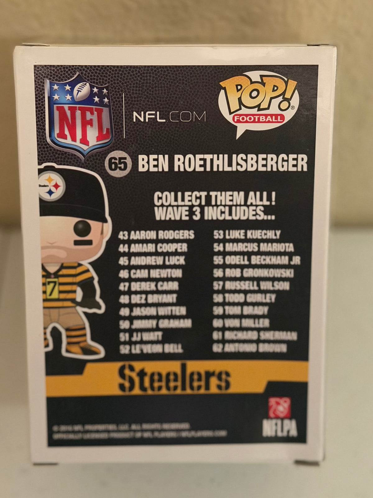 Pittsburgh Steelers Legend Ben Roethlisberger Set of 3 Funko Pops in Box