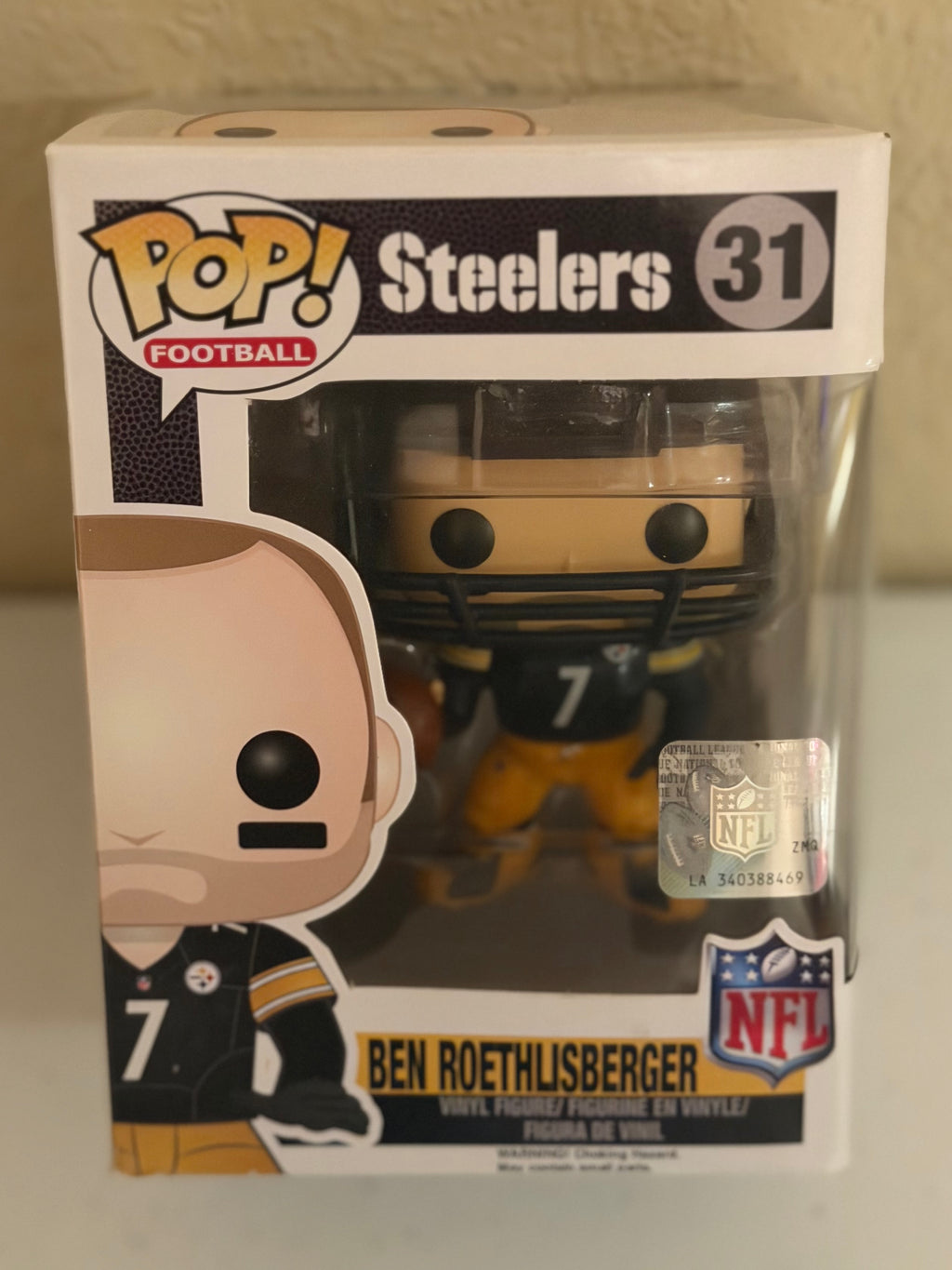 Pittsburgh Steelers Legend Ben Roethlisberger Set of 3 Funko Pops in Box