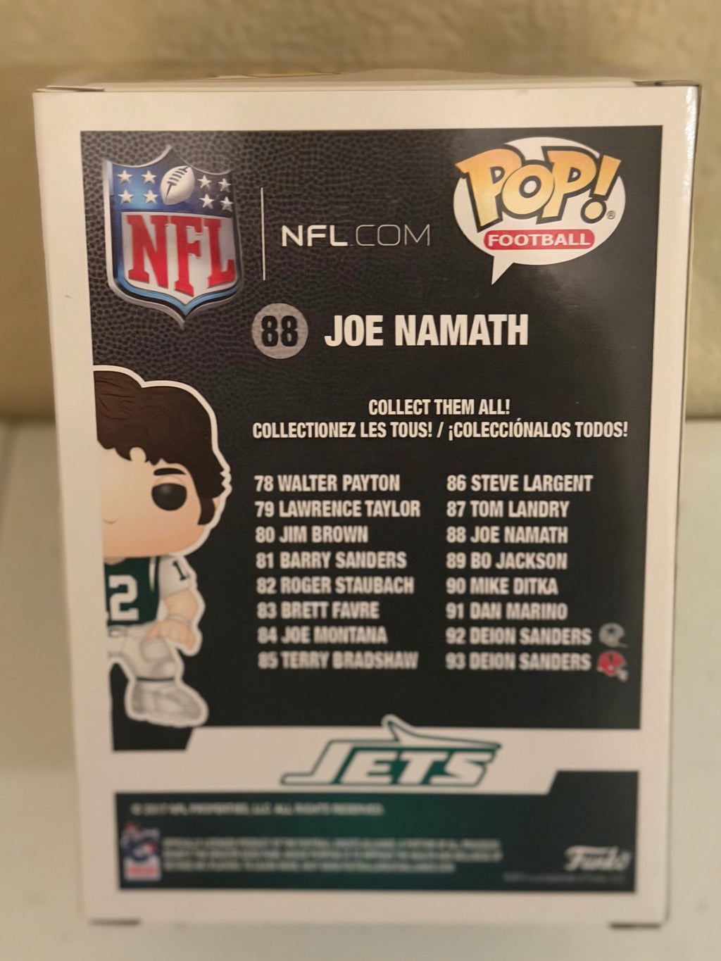 Joe Namath Funko Pop in Box #88 NY Jets