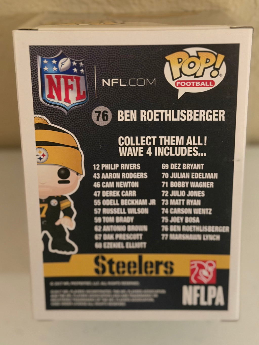 Pittsburgh Steelers Legend Ben Roethlisberger Set of 3 Funko Pops in Box