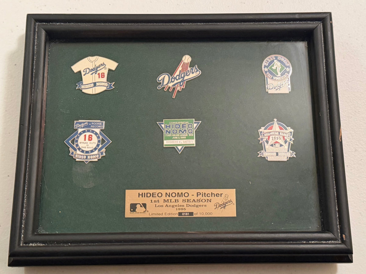 LA Dodgers Hideo Nomo Collectors Pins in Case