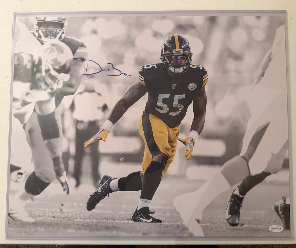 Pittsburgh Steelers Autographed Devin Bush #55 16x20 print with sleeve