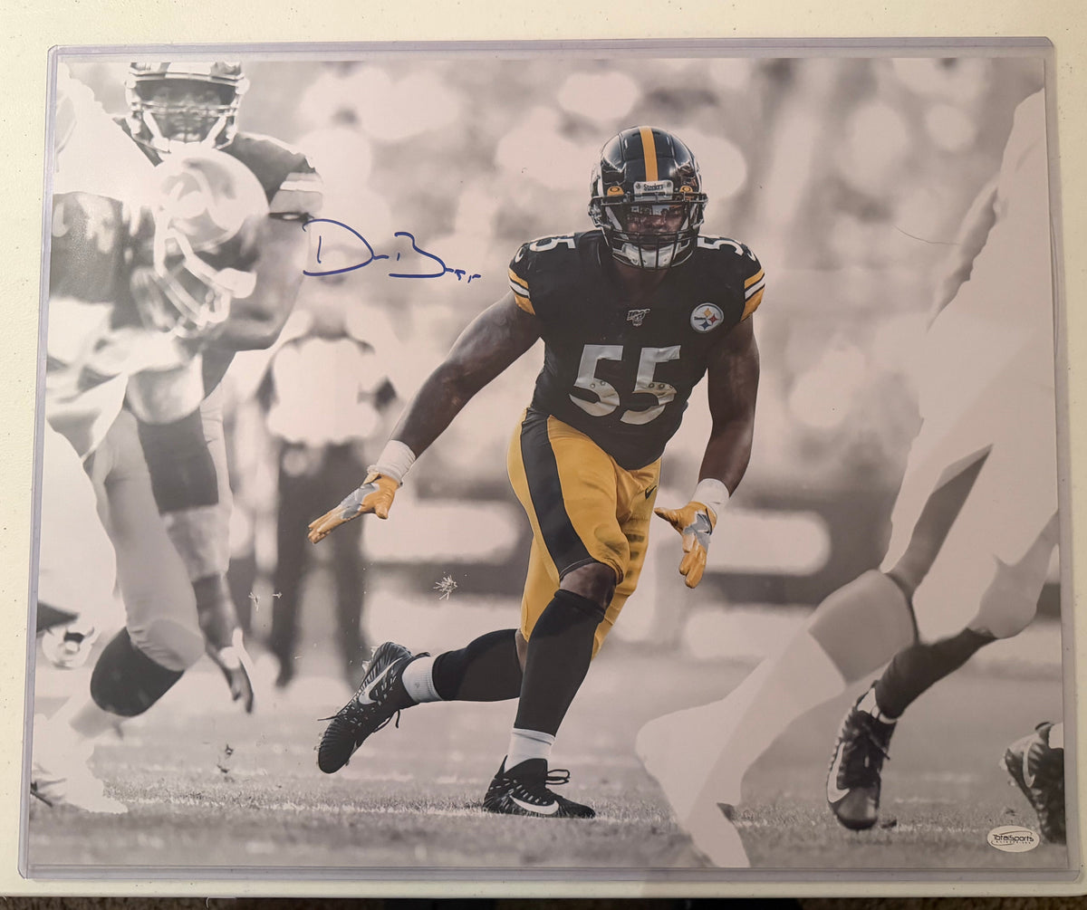 Pittsburgh Steelers Autographed Devin Bush #55 16x20 print with sleeve