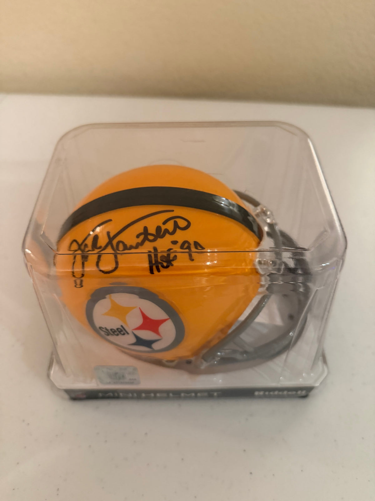 Pittsburgh Steelers HOF LB Jack Lambert Autographed Mini Helmet