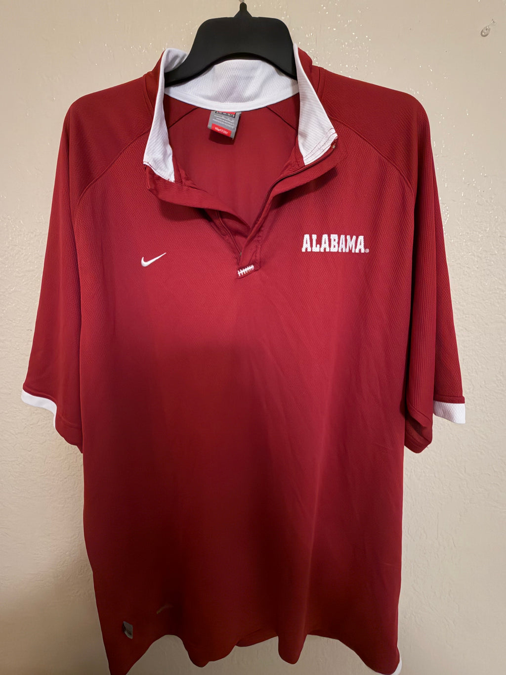 Univ. of Alabama Zip Polo Size XL