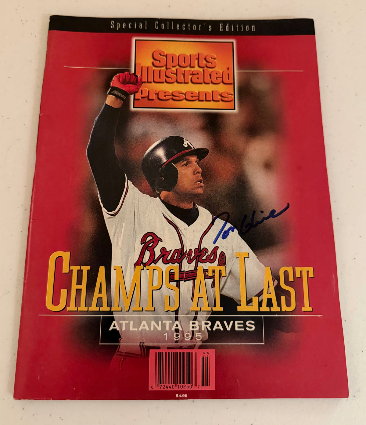 Atlanta Braves Sports Illustrated Tom Glavine Autographed