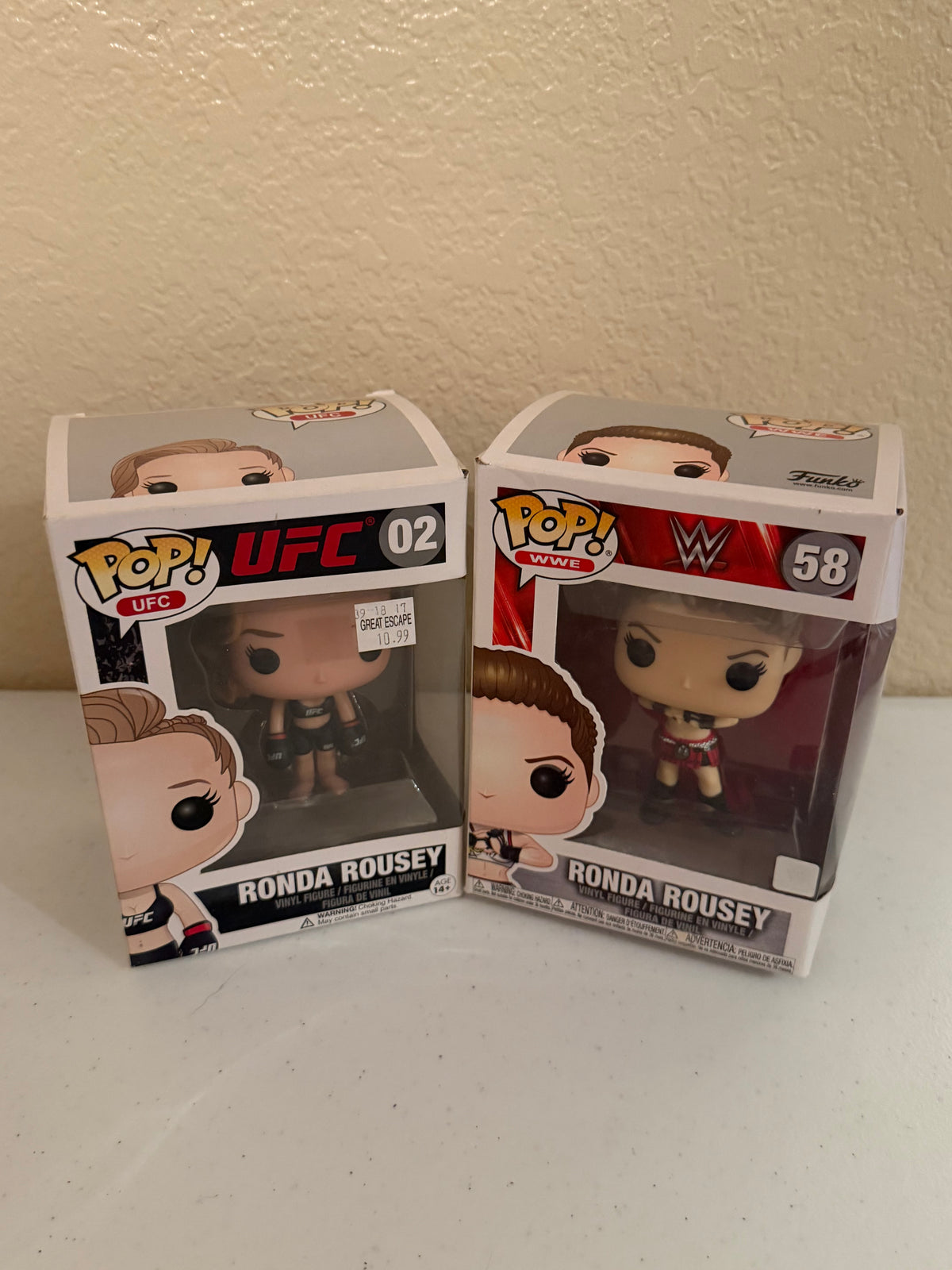 Ronda Rousey WWE/UFC Funko Pops Brand New in Boxes