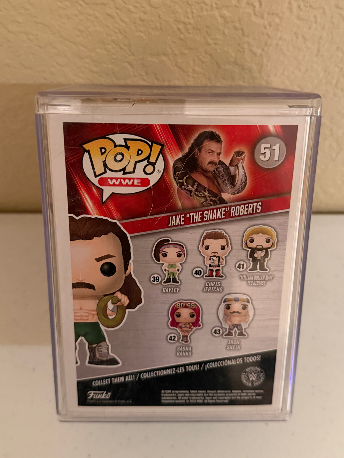 WWE Jake “The Snake” Roberts Autographed Funko Pop Brand New in Box with Case