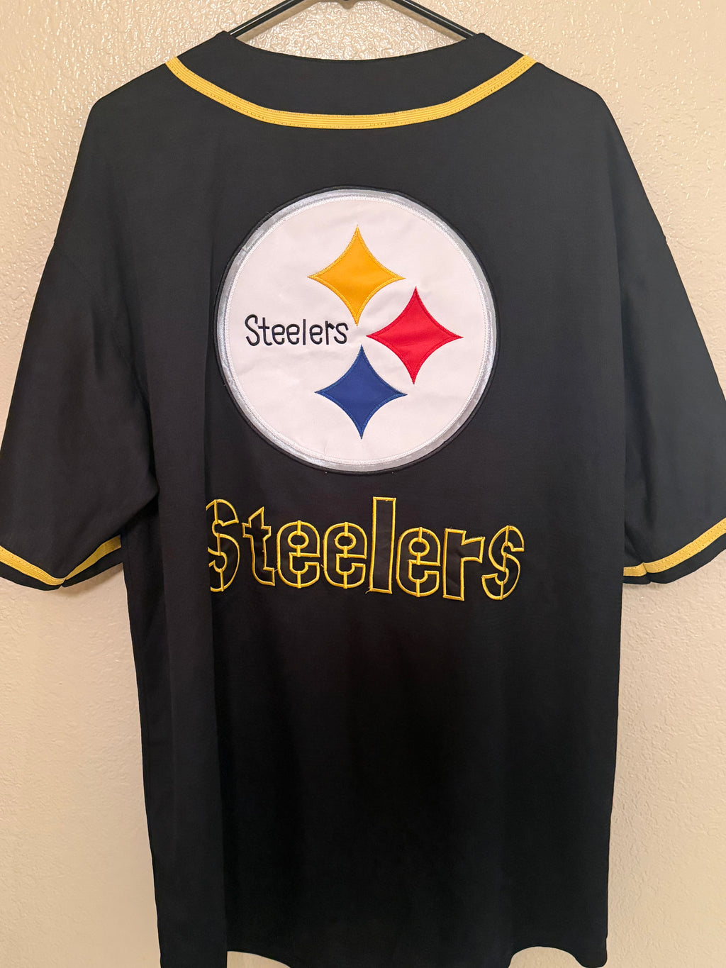 Pittsburgh Steelers Baseball Jersey-Black