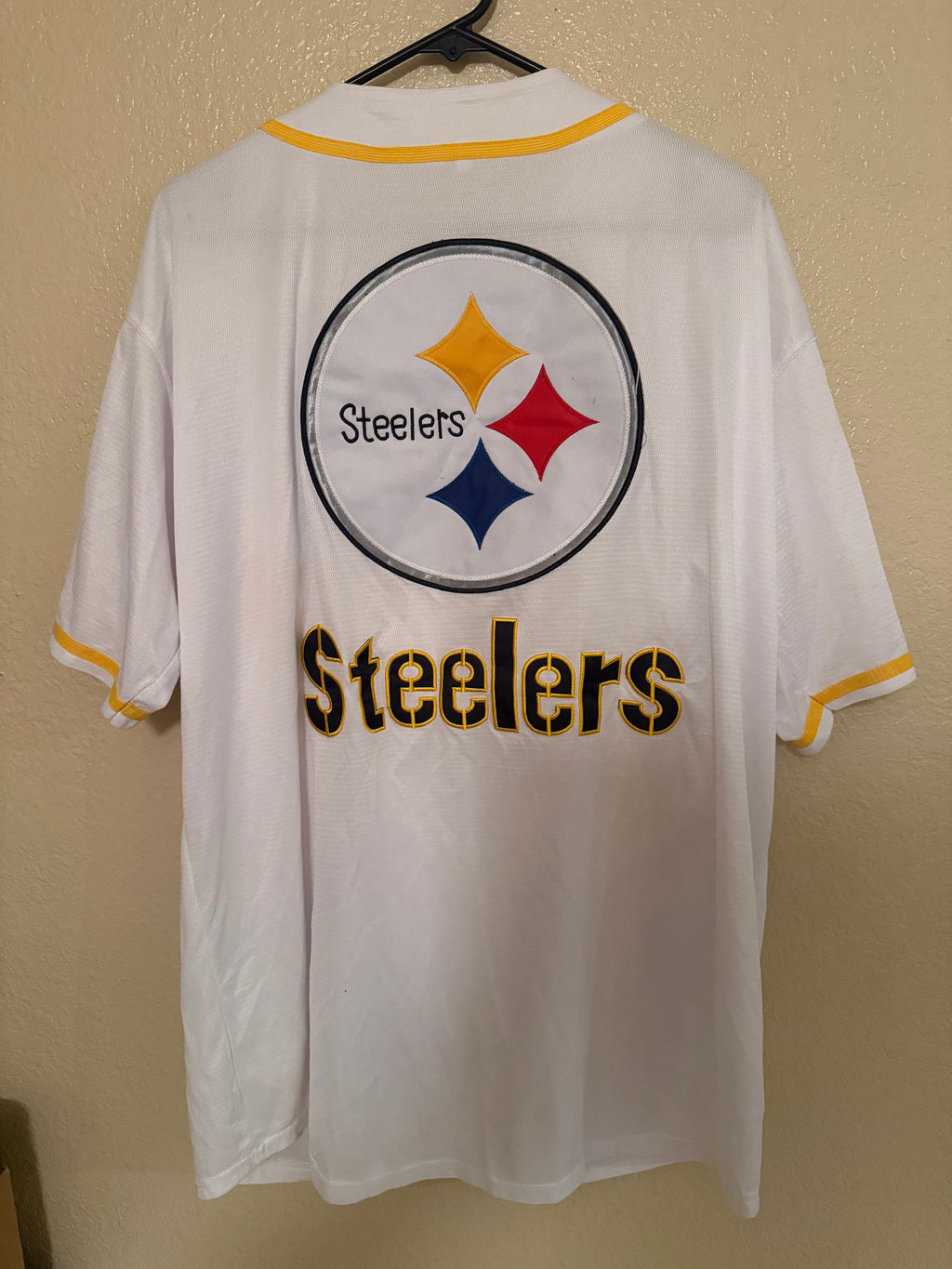 Pittsburgh Steelers Baseball Jersey-White