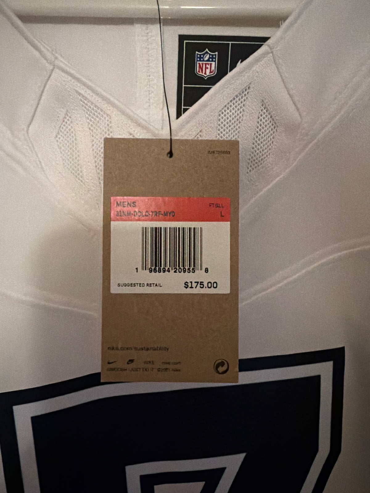 Brand New Dallas Cowboys Trevon Diggs #7 Jersey Size L - Nike