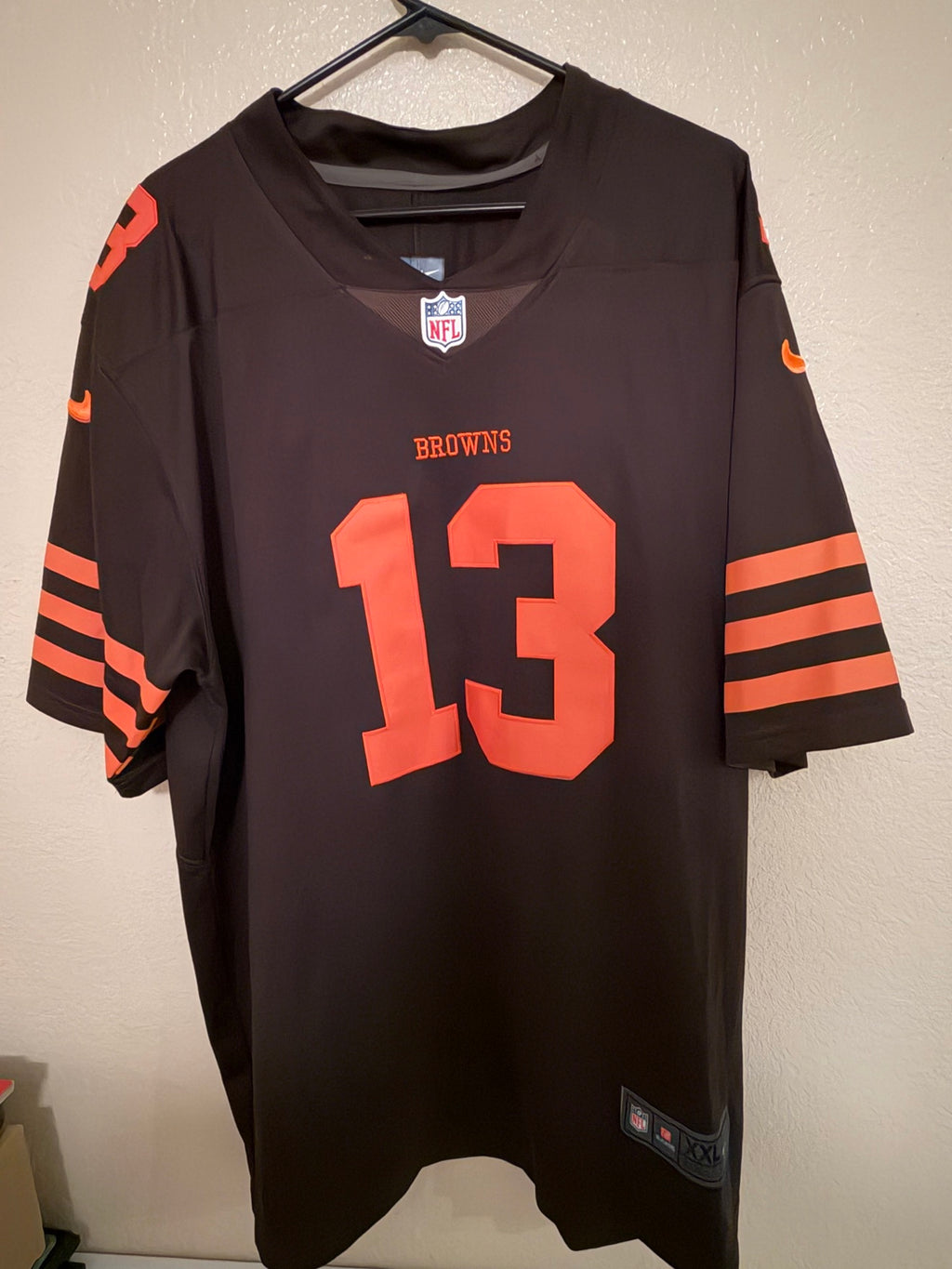 Pre-Worn Cleveland Browns Odell Beckham Jr #13 Jersey Size XXL Silver Patch