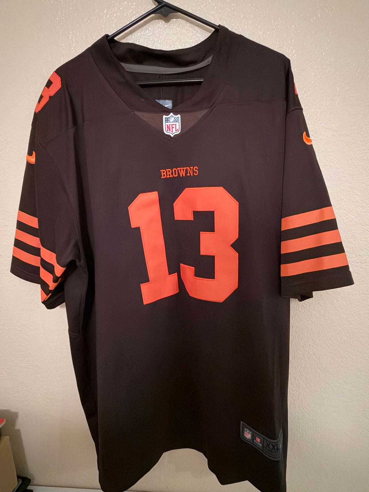 Pre-Worn Cleveland Browns Odell Beckham Jr #13 Jersey Size XXL Silver Patch