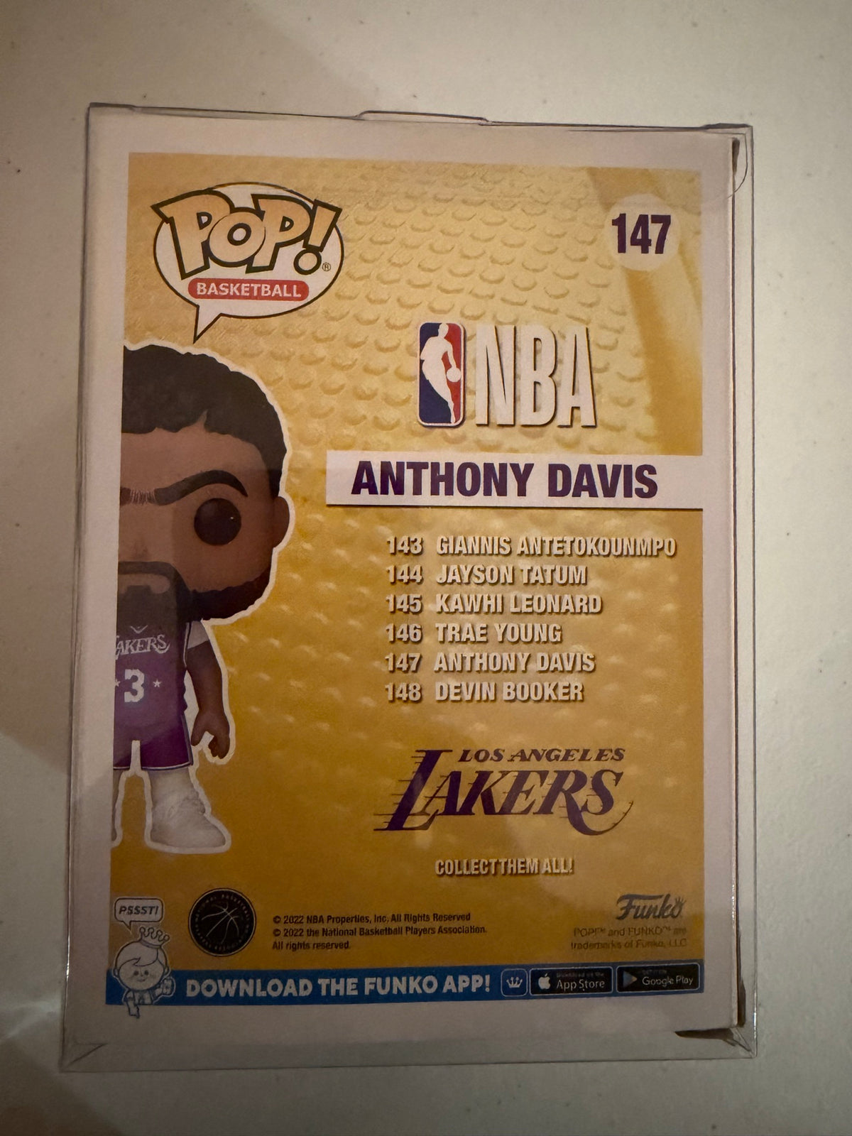 Funko Pop Anthony Davis #147 Los Angeles Lakers - With Protective Case