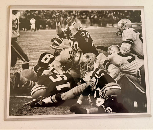 11x14 Packers vs Cowboys print in protective sleeve