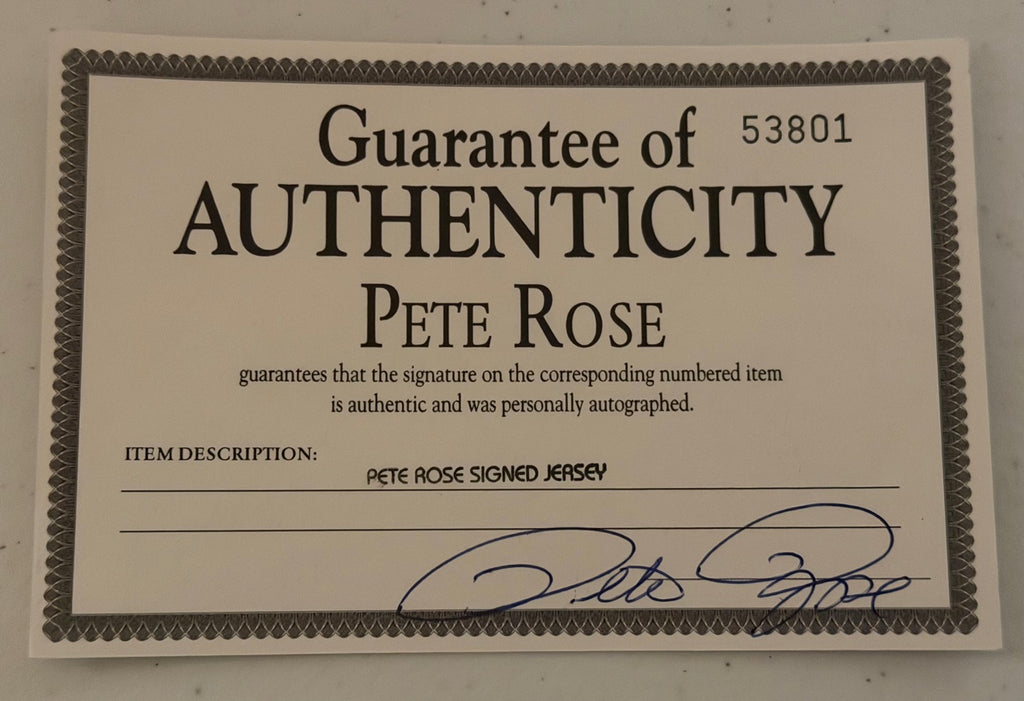 Guarantee of Authenticity card