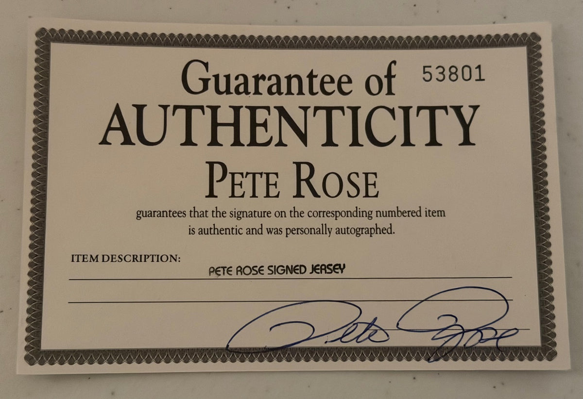 Guarantee of Authenticity card