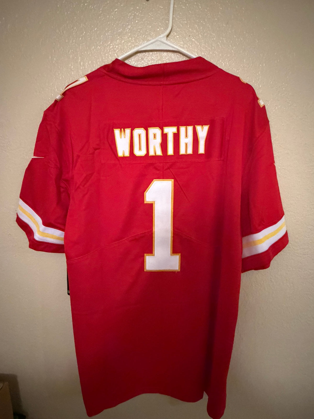 Brand New Kansas City Chiefs Xavier Worthy #1 Jersey Size XL - Nike